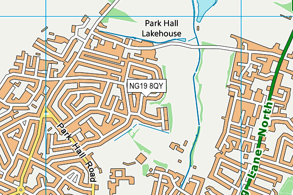 NG19 8QY map - OS VectorMap District (Ordnance Survey)