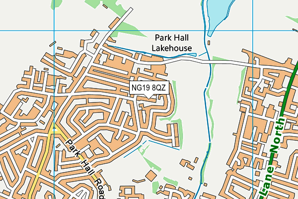 NG19 8QZ map - OS VectorMap District (Ordnance Survey)