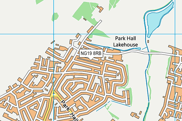 NG19 8RB map - OS VectorMap District (Ordnance Survey)