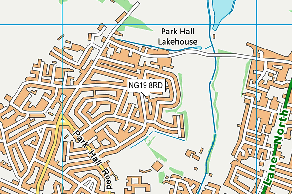 NG19 8RD map - OS VectorMap District (Ordnance Survey)