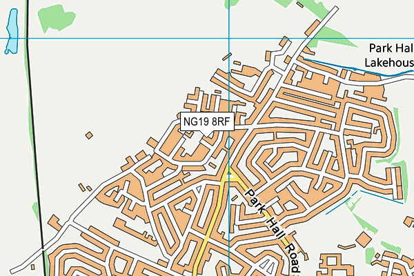 NG19 8RF map - OS VectorMap District (Ordnance Survey)