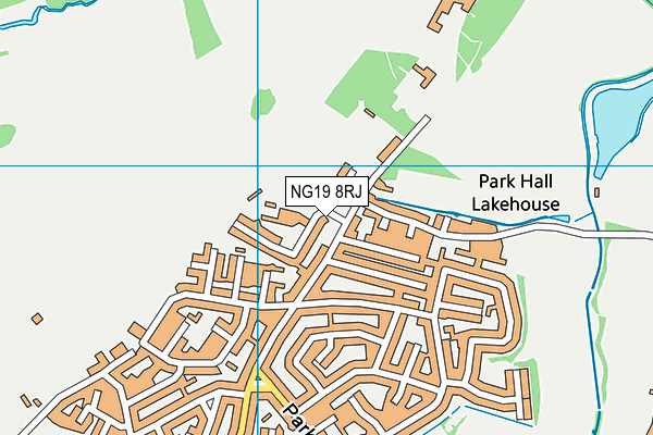 NG19 8RJ map - OS VectorMap District (Ordnance Survey)