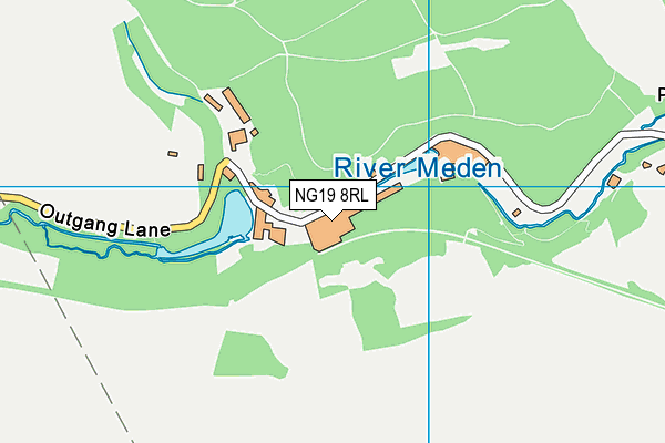 NG19 8RL map - OS VectorMap District (Ordnance Survey)