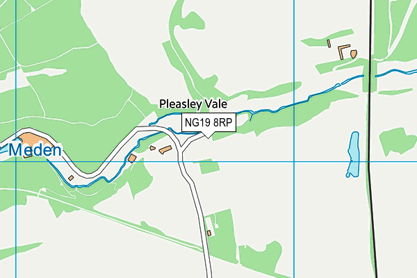 NG19 8RP map - OS VectorMap District (Ordnance Survey)