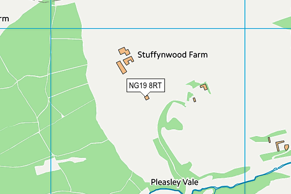 NG19 8RT map - OS VectorMap District (Ordnance Survey)