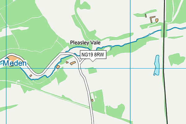 NG19 8RW map - OS VectorMap District (Ordnance Survey)