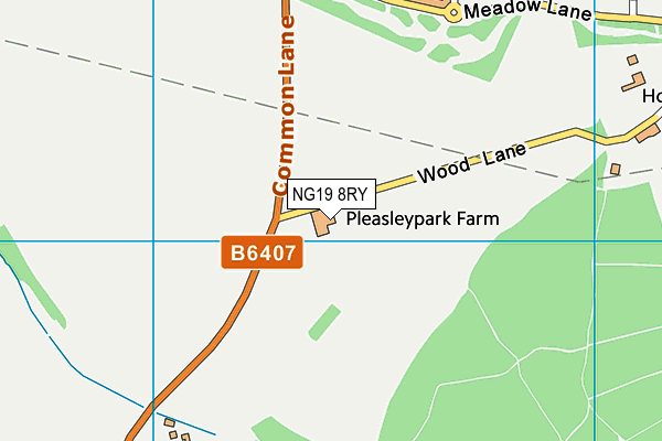 NG19 8RY map - OS VectorMap District (Ordnance Survey)