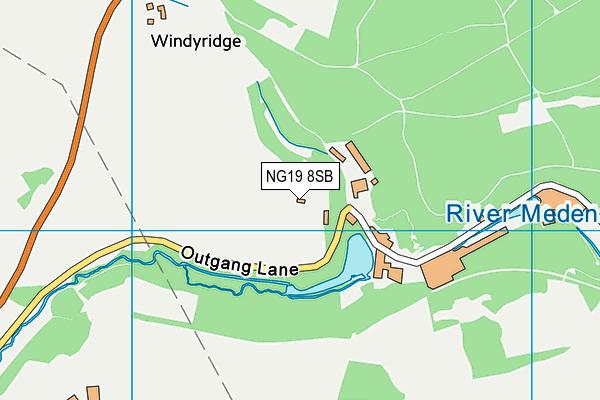 NG19 8SB map - OS VectorMap District (Ordnance Survey)