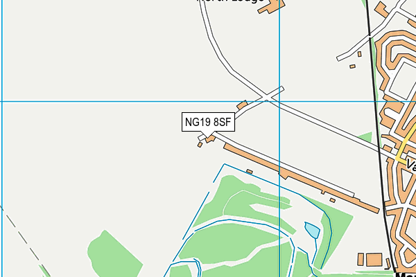 NG19 8SF map - OS VectorMap District (Ordnance Survey)