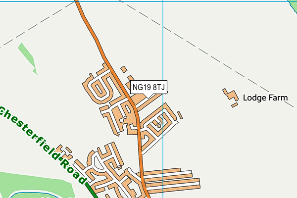 NG19 8TJ map - OS VectorMap District (Ordnance Survey)