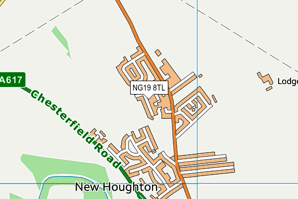 NG19 8TL map - OS VectorMap District (Ordnance Survey)