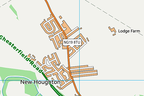 NG19 8TU map - OS VectorMap District (Ordnance Survey)