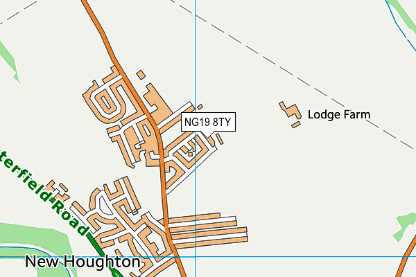 NG19 8TY map - OS VectorMap District (Ordnance Survey)