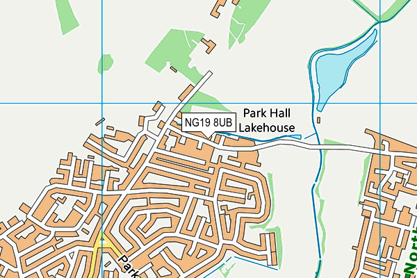 NG19 8UB map - OS VectorMap District (Ordnance Survey)