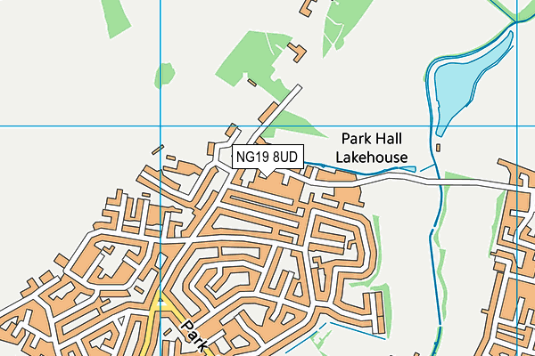 NG19 8UD map - OS VectorMap District (Ordnance Survey)