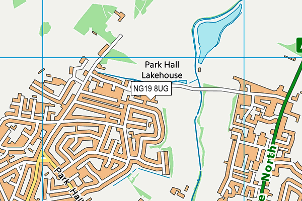 NG19 8UG map - OS VectorMap District (Ordnance Survey)