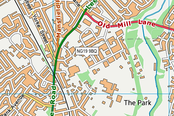 NG19 9BQ map - OS VectorMap District (Ordnance Survey)