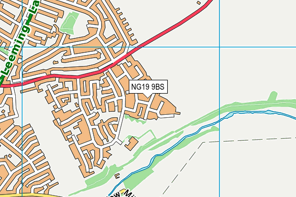 NG19 9BS map - OS VectorMap District (Ordnance Survey)