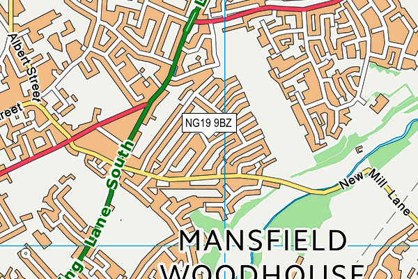 NG19 9BZ map - OS VectorMap District (Ordnance Survey)