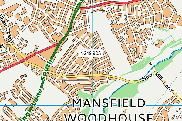 NG19 9DA map - OS VectorMap District (Ordnance Survey)