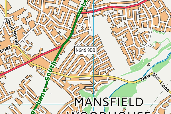 NG19 9DB map - OS VectorMap District (Ordnance Survey)