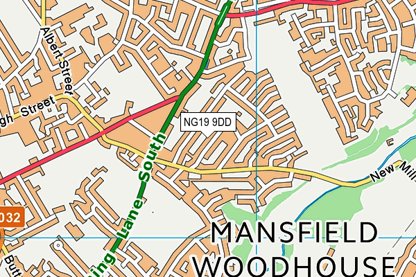 NG19 9DD map - OS VectorMap District (Ordnance Survey)