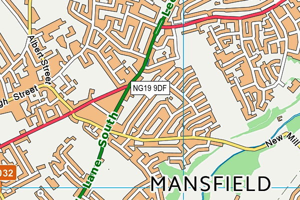 NG19 9DF map - OS VectorMap District (Ordnance Survey)