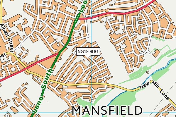 NG19 9DG map - OS VectorMap District (Ordnance Survey)