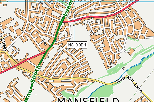 NG19 9DH map - OS VectorMap District (Ordnance Survey)