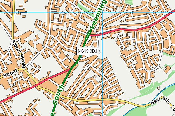 NG19 9DJ map - OS VectorMap District (Ordnance Survey)