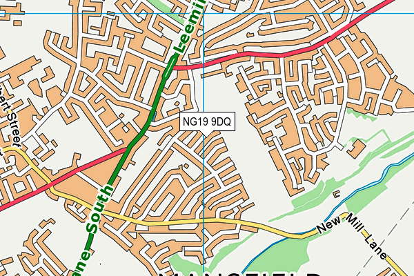 NG19 9DQ map - OS VectorMap District (Ordnance Survey)