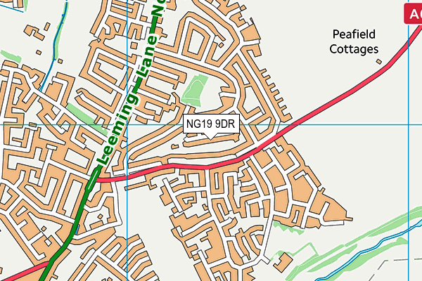 NG19 9DR map - OS VectorMap District (Ordnance Survey)