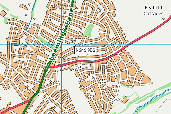 NG19 9DS map - OS VectorMap District (Ordnance Survey)