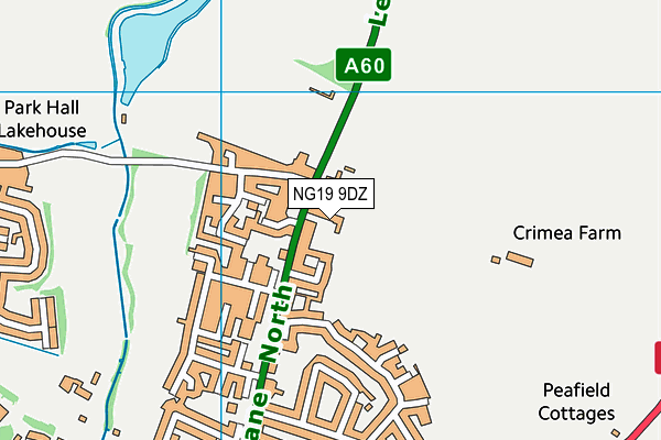 NG19 9DZ map - OS VectorMap District (Ordnance Survey)