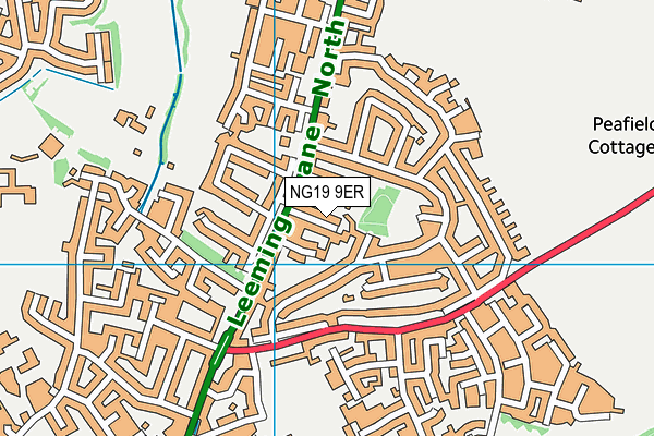 NG19 9ER map - OS VectorMap District (Ordnance Survey)