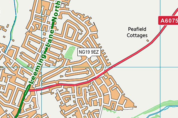 NG19 9EZ map - OS VectorMap District (Ordnance Survey)