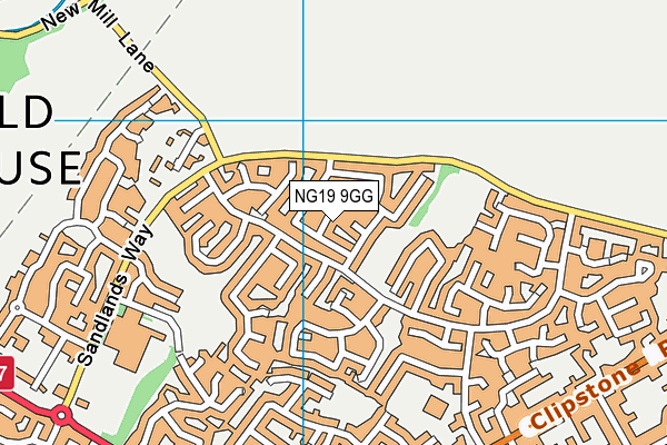 NG19 9GG map - OS VectorMap District (Ordnance Survey)