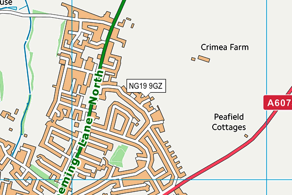 NG19 9GZ map - OS VectorMap District (Ordnance Survey)