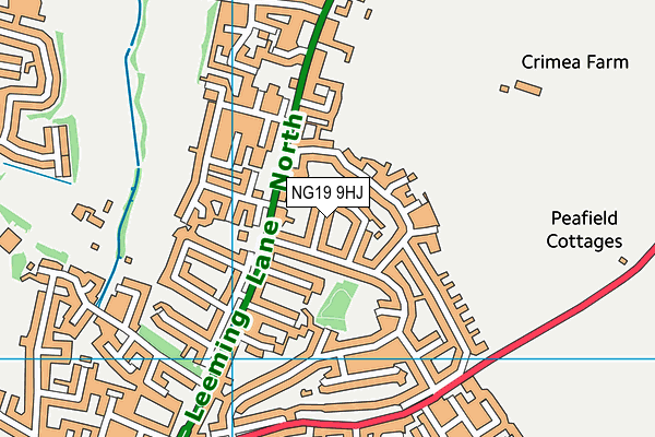 NG19 9HJ map - OS VectorMap District (Ordnance Survey)