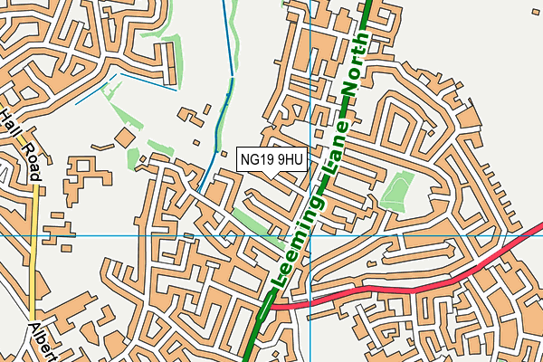 NG19 9HU map - OS VectorMap District (Ordnance Survey)