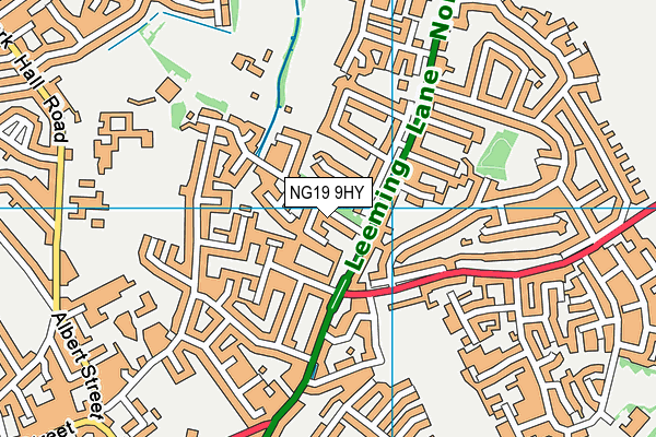 NG19 9HY map - OS VectorMap District (Ordnance Survey)