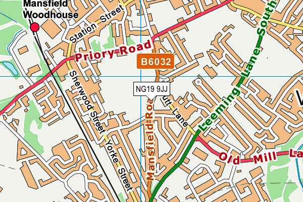 NG19 9JJ map - OS VectorMap District (Ordnance Survey)