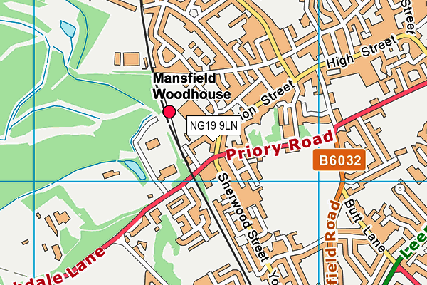 NG19 9LN map - OS VectorMap District (Ordnance Survey)