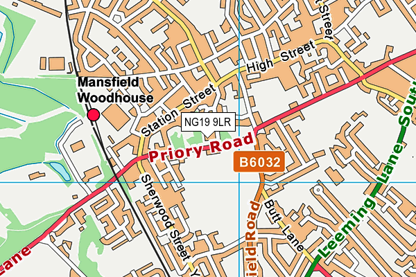 NG19 9LR map - OS VectorMap District (Ordnance Survey)