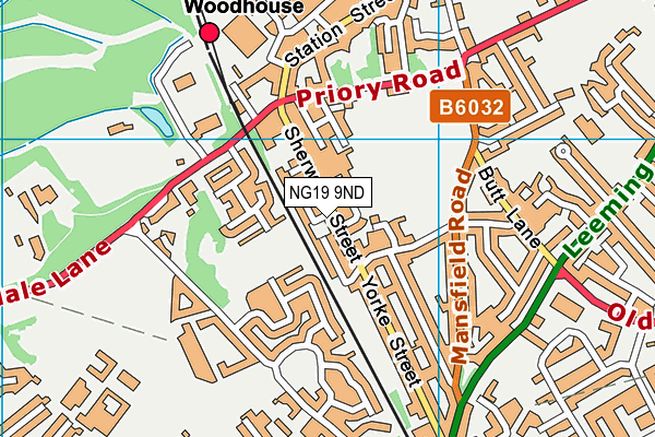 NG19 9ND map - OS VectorMap District (Ordnance Survey)