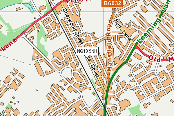 NG19 9NH map - OS VectorMap District (Ordnance Survey)