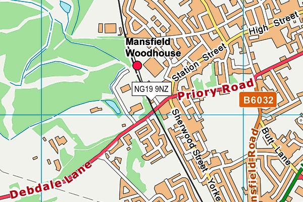 NG19 9NZ map - OS VectorMap District (Ordnance Survey)