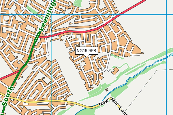 Peafield Lane Academy map (NG19 9PB) - OS VectorMap District (Ordnance Survey)
