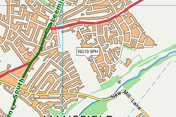 NG19 9PH map - OS VectorMap District (Ordnance Survey)