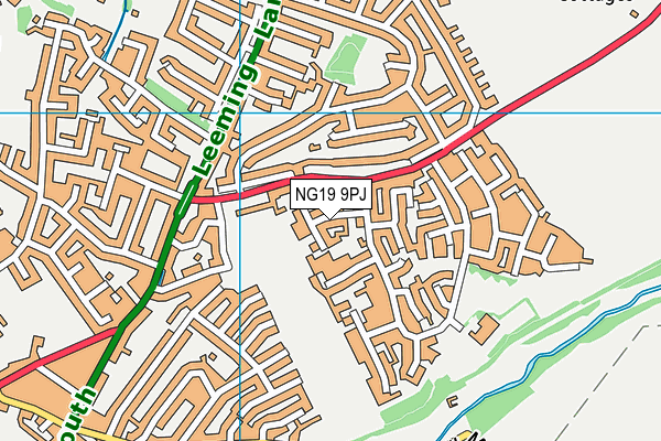 NG19 9PJ map - OS VectorMap District (Ordnance Survey)